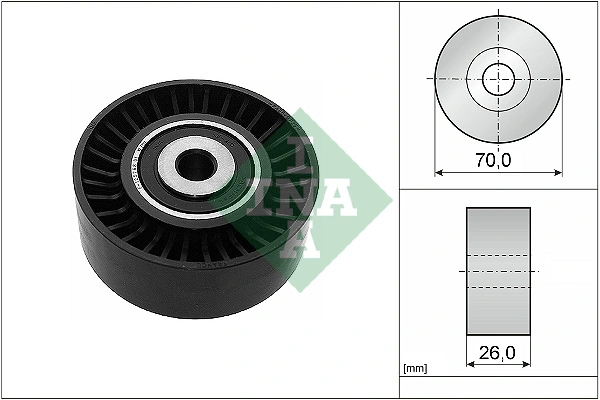 Deflection/Guide Pulley, V-ribbed belt